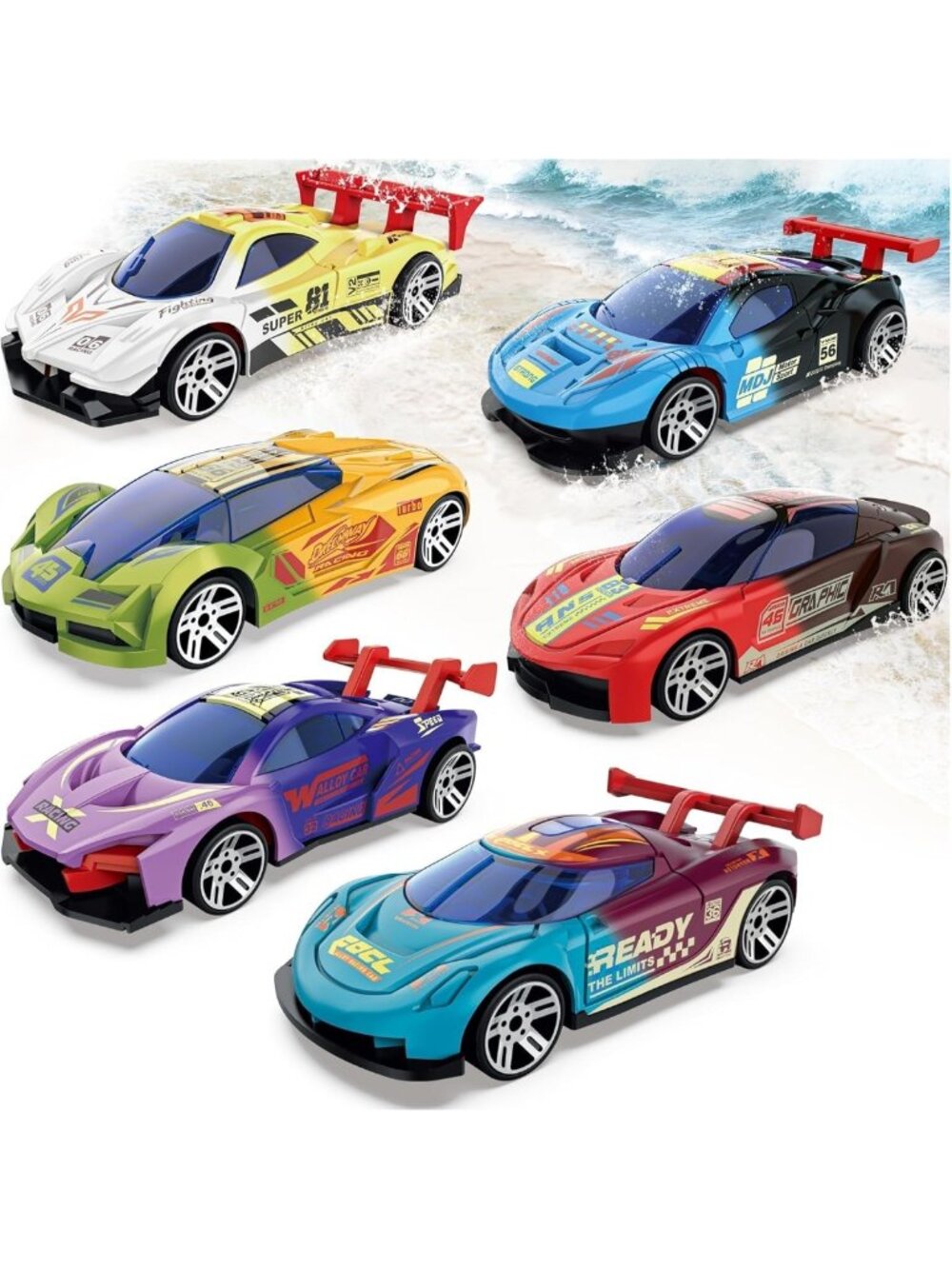 Color Changing Bath Toys for Kids 1-8 | Mini Die-Cast Cars | Pool Party Favors